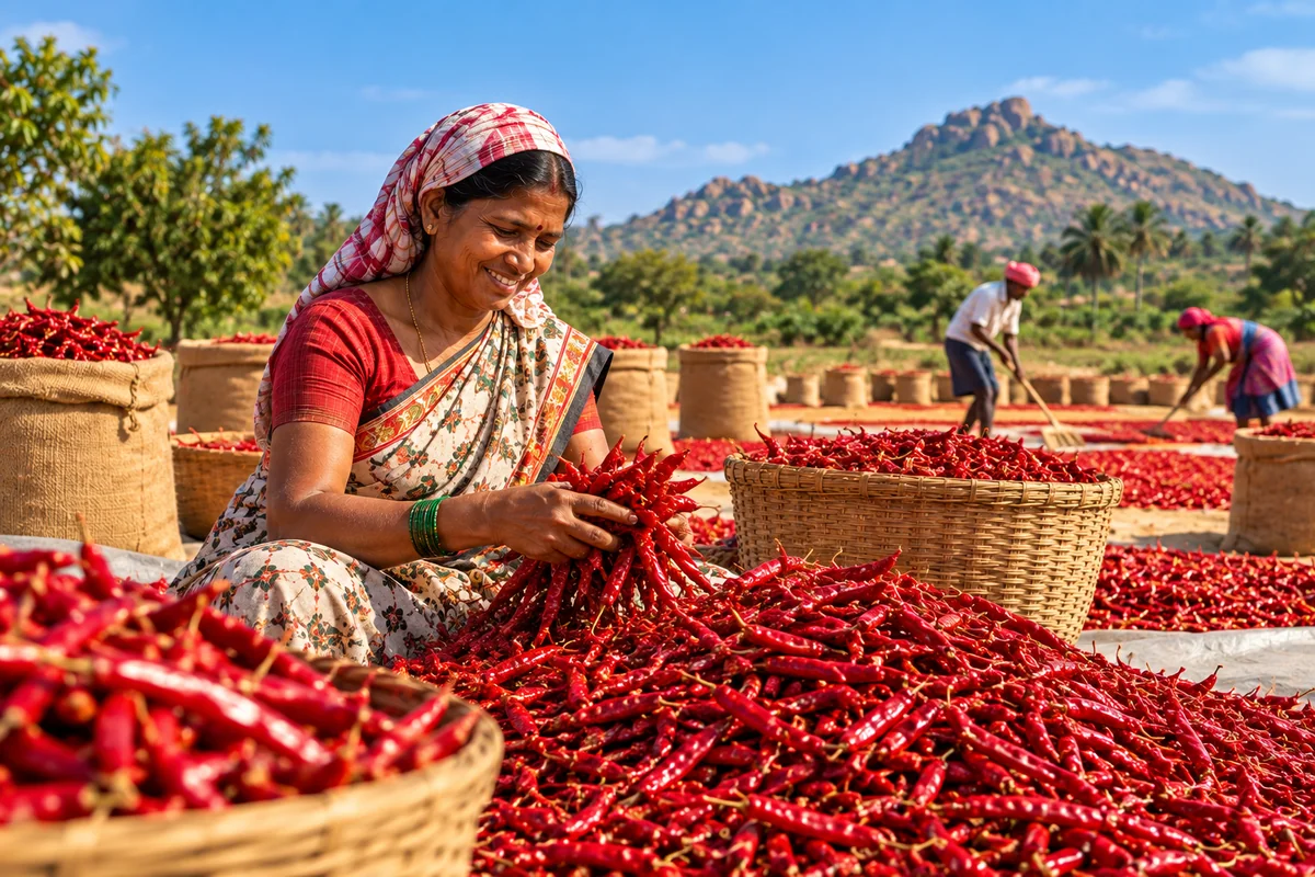 Guntur, Andhra Pradesh - Red Chillies